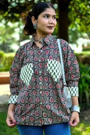 Paisley Block Print cotton shirt