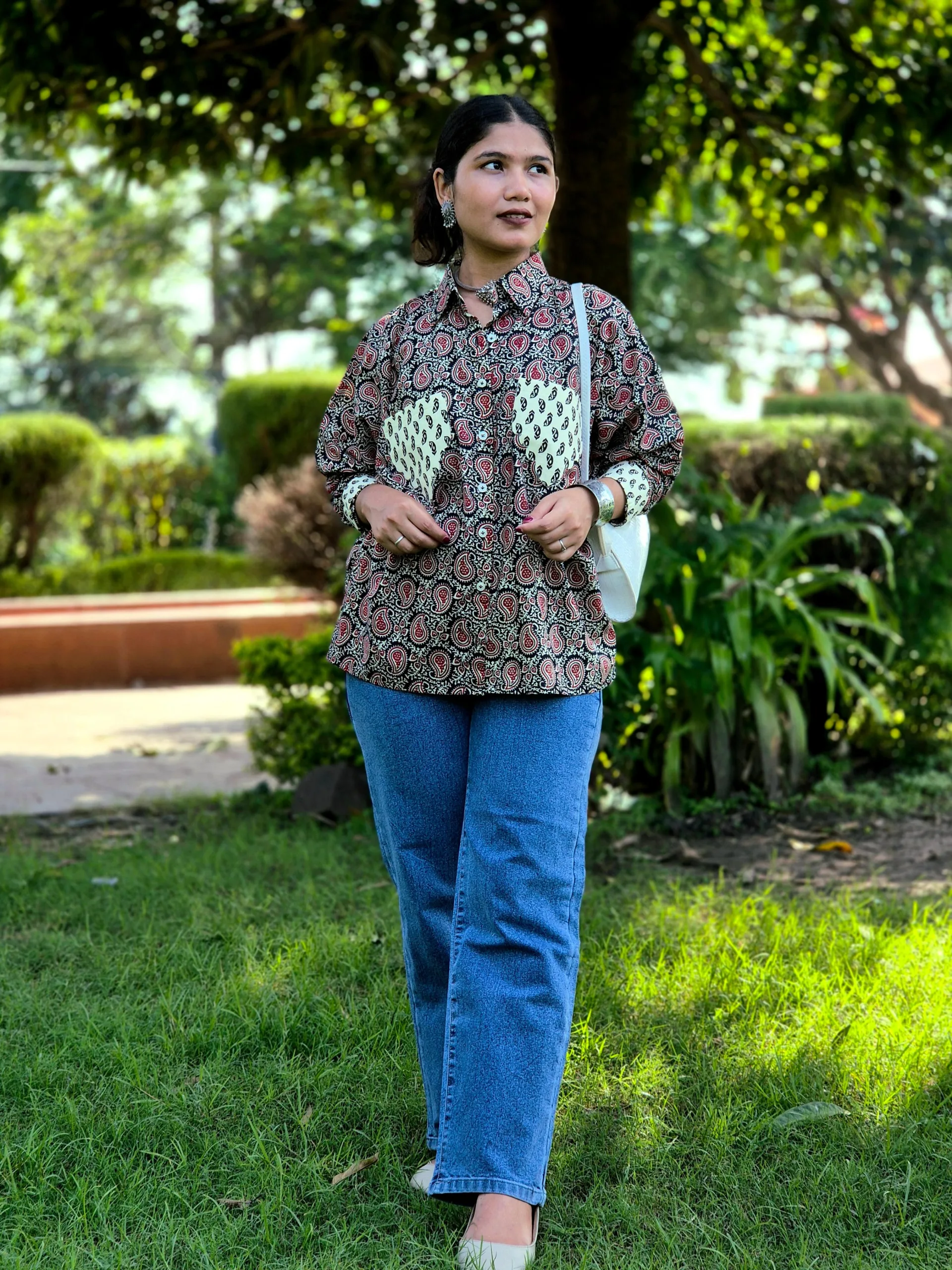 Paisley Block Print cotton shirt - Image 12