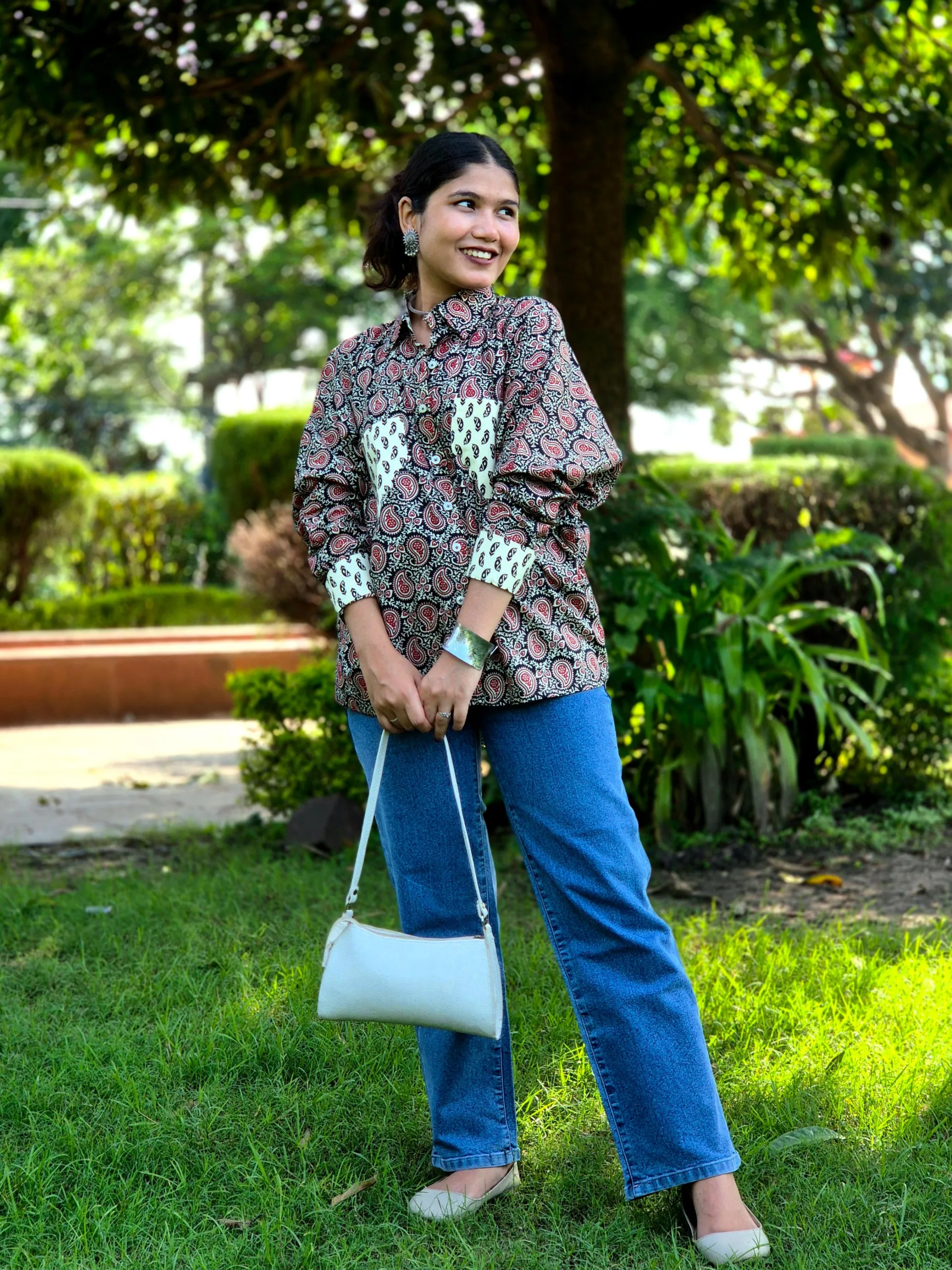 Paisley Block Print cotton shirt - Image 8