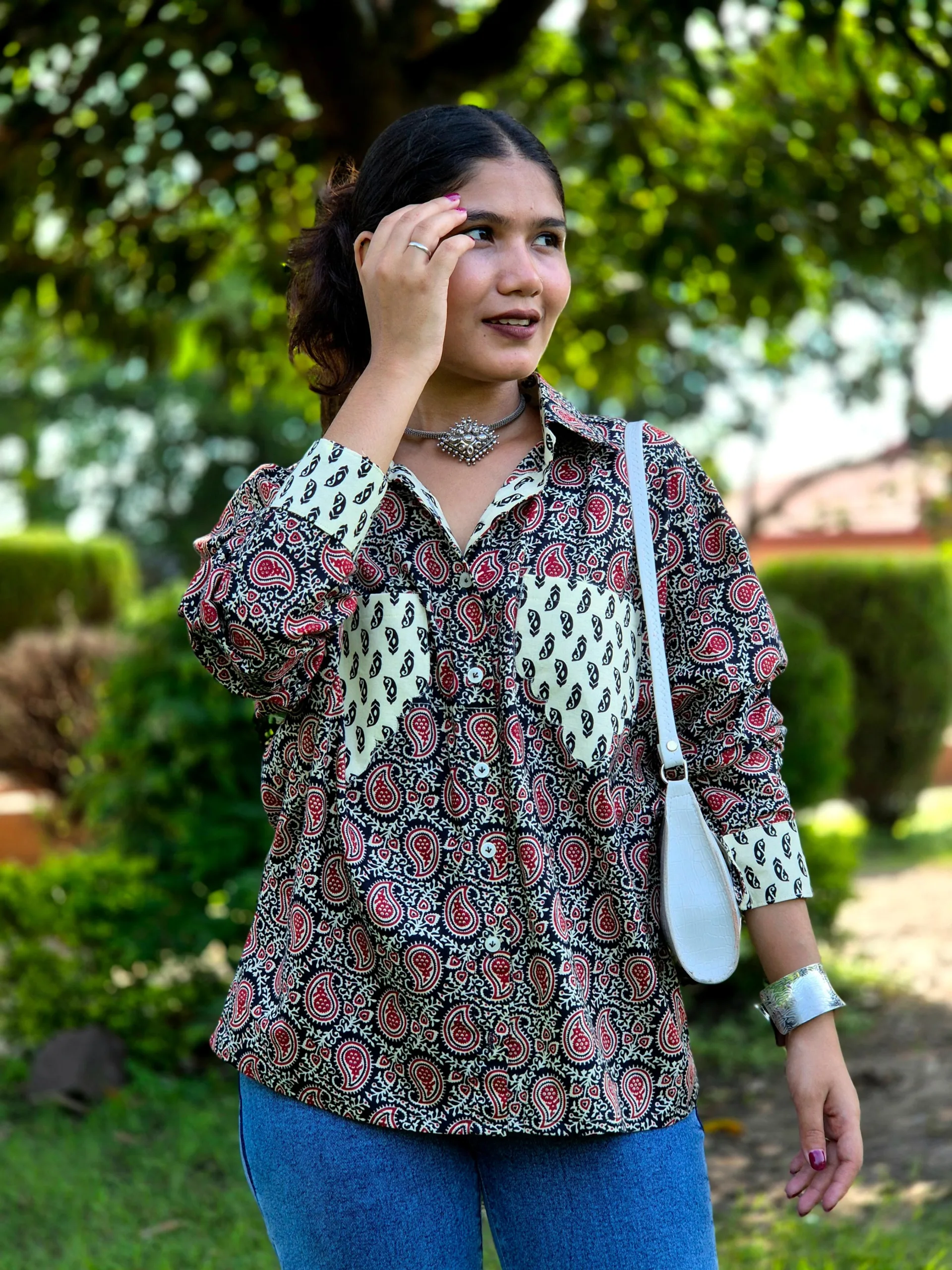 Paisley Block Print cotton shirt - Image 5