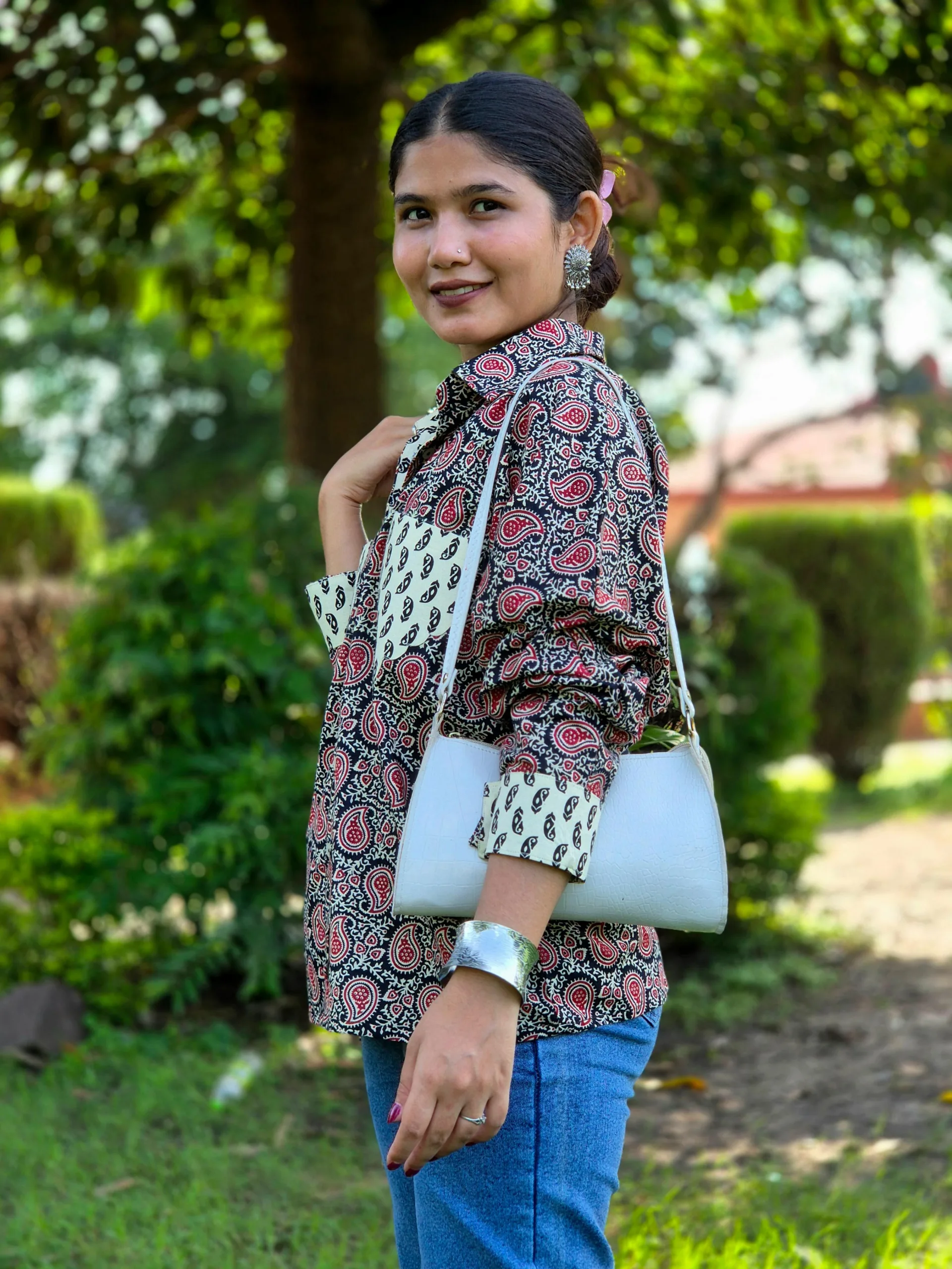 Paisley Block Print cotton shirt - Image 6