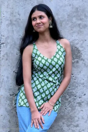 Virndda Green Short Kurti
