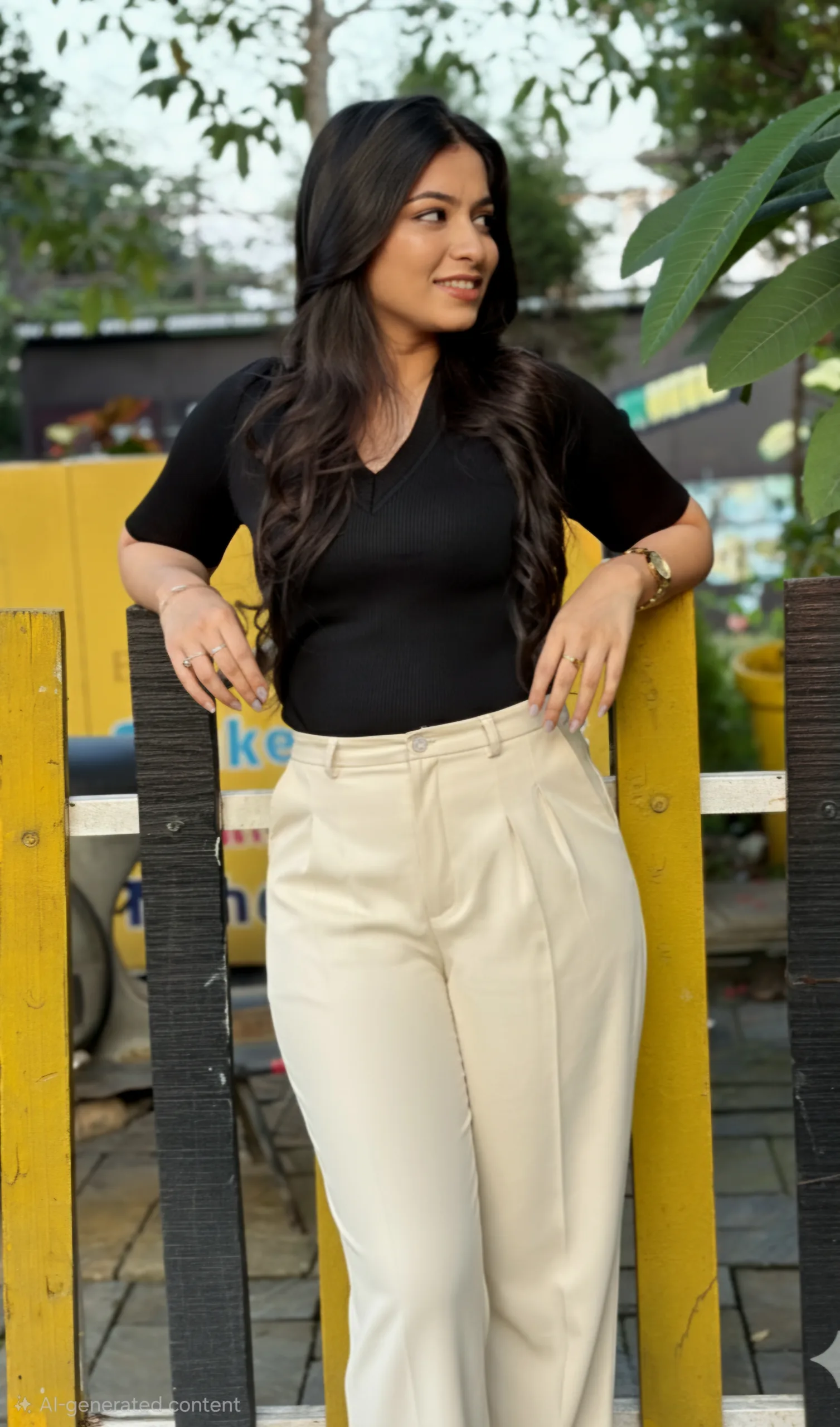The Viral Sensation" Premium Statual Lycra Wide Leg Trousers | Effortless Style & Comfort - Image 7