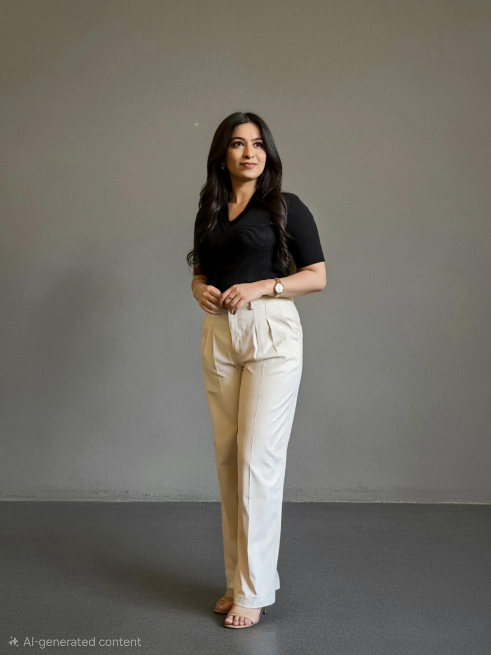 The Viral Sensation" Premium Statual Lycra Wide Leg Trousers | Effortless Style & Comfort - Image 4