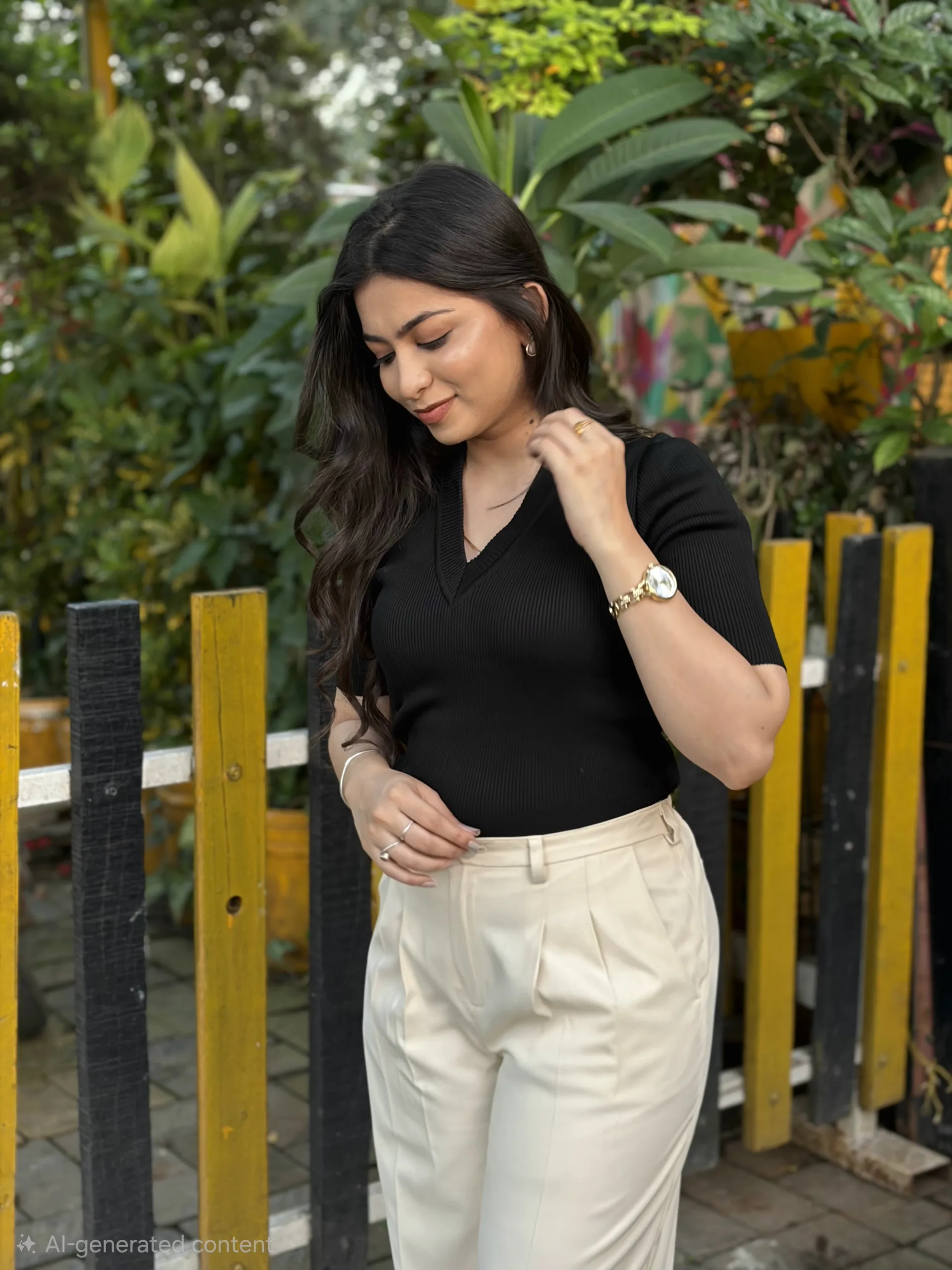 The Viral Sensation" Premium Statual Lycra Wide Leg Trousers | Effortless Style & Comfort - Image 8