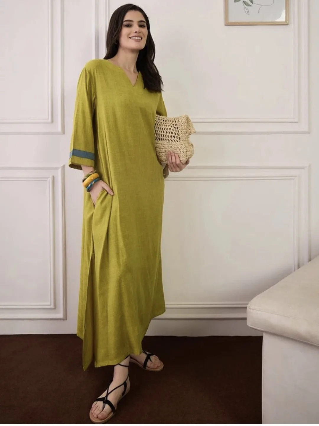 Suvashi Loss fit Green Kaftan Dress