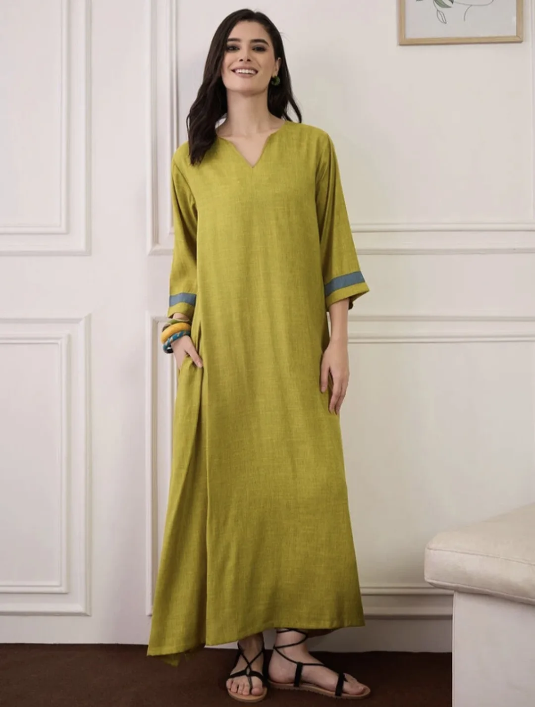 Suvashi Loss fit Green Kaftan Dress - Image 2