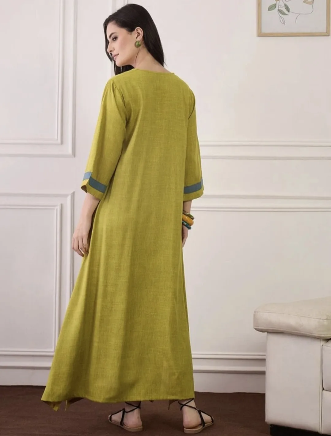 Suvashi Loss fit Green Kaftan Dress - Image 3